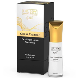 Dr.Sea Ночной крем для лица питательный с золотом и витамином Е Nourishing Facial Night Cream With Gold And Vitamin, 50 мл - фото