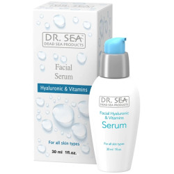 Dr.Sea Сыворотка для лица с гиалуроновой кислотой и витаминами Facial Hyaluronic & Vitamins Serum, 30 мл - фото